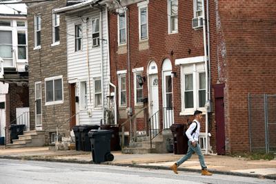 Southbridge’s older row houses, such as these along the 1000 block of A Street, are especially vulnerable, with basements flooding during heavy rains.