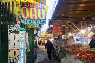 Gold merchants in La Paz, Bolivia.