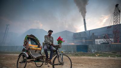 A steel re-rolling mill in Narayanganj, Bangladesh. Well-designed carbon markets could spur companies in developing countries to reduce emissions.