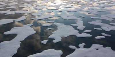 Arctic Ocean sea ice melt as seen from the U.S. Coast Guard icebreaker Cutter Healy.