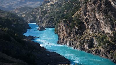 The free-flowing Baker River in Chile's Patagonia region. Permits for a major hydroelectric project on the waterway were revoked in 2014 amid protests.