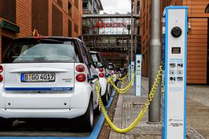 Electric charging stations in Berlin, Germany.