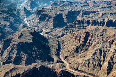 The Colorado River passes through the Hualapai Indian Reservation in northern Arizona, west of Grand Canyon National Park.