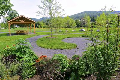 The Dog River Park in Northfield, Vermont. After Hurricane Irene, the town bought out flooded homes and in their place built a floodplain park.