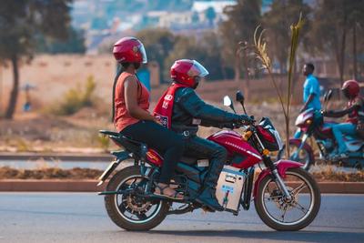 A motorbike taxi.