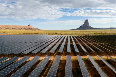 A solar plant built in the Navajo Nation, Kayenta, Arizona.