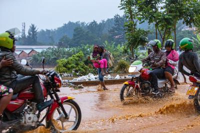Flooding in Kigali in January 2020.