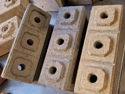 Bricks that can snap together without mortar are being made from recycled rubble at a site near Kyiv.