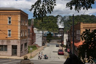 Monessen, Pennsylvania, a town on the Monongahela River and site of a coking plant.