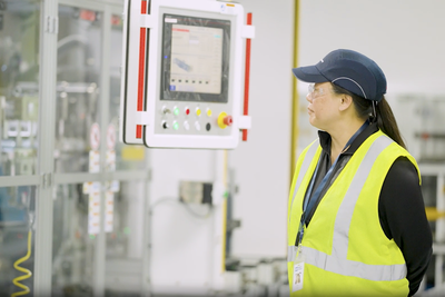 The Natron Energy battery plant in Holland, Michigan, which was shuttered in September.