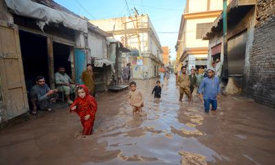 Flooding in Peshawar, Pakistan in August.