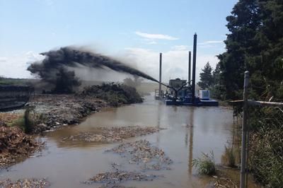 Dredging work designed to return the natural flow of water into the Prime Hook refuge.