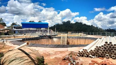A chemical pool at a rare earth mining site near Mong Pawk, in territory controlled by the United Wa State Army.