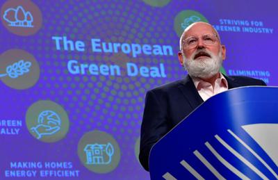 Frans Timmermans, formerly the vice president of the European Commission and chief architect of the Green Deal, speaks at a press conference, September 17, 2020.