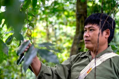 A member of a community forest patrol in Vietnam that was supported by USAID.